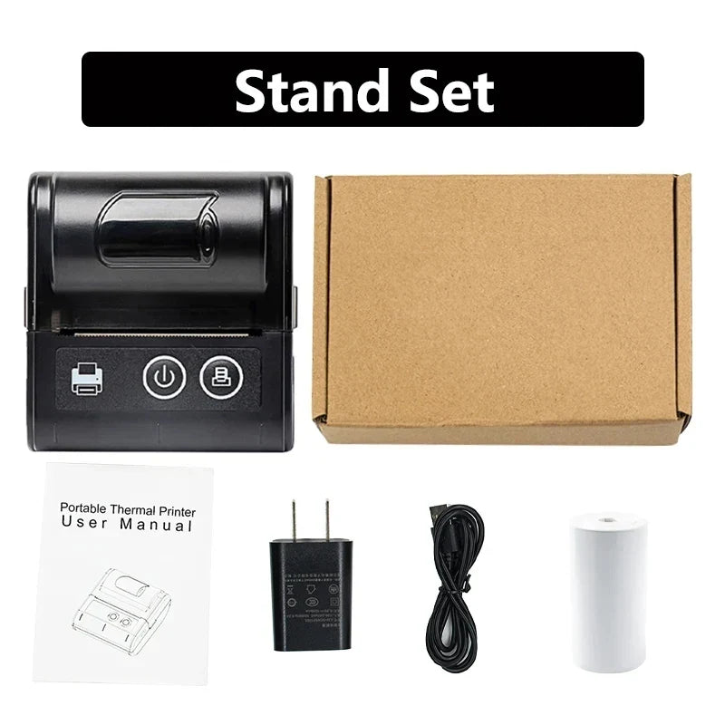 58MM Mini Pocket Thermal Receipt Printer Mobile Portable Ticket Bill Wireless Bluetooth USB Thermal POS Printer PC Android IOS